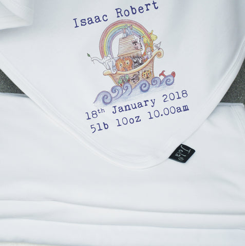 Personalised Noah's Ark blanket