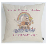 Personalised Noah's Ark Baby Cushion