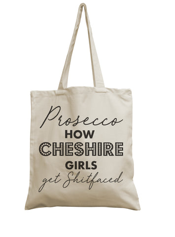 Personalised Bold Prosecco Shit Faced canvas bag