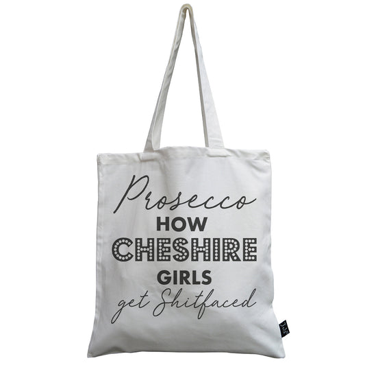 Personalised Bold Prosecco Shit Faced canvas bag
