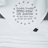 Twinkle personalised blanket