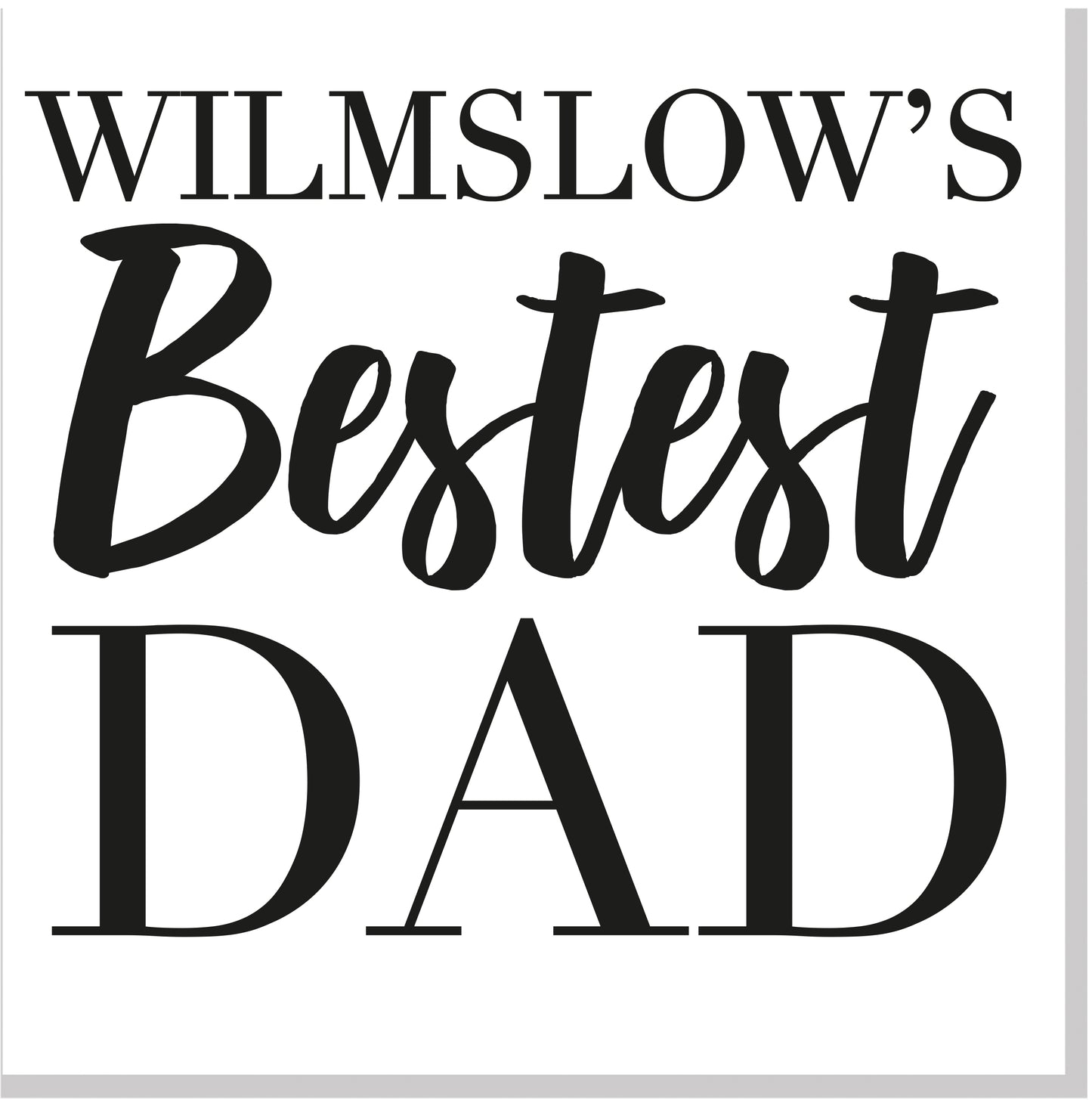 Personalised Bestest Dad City square card