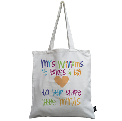 Personalised Teacher 5oz canvas bag