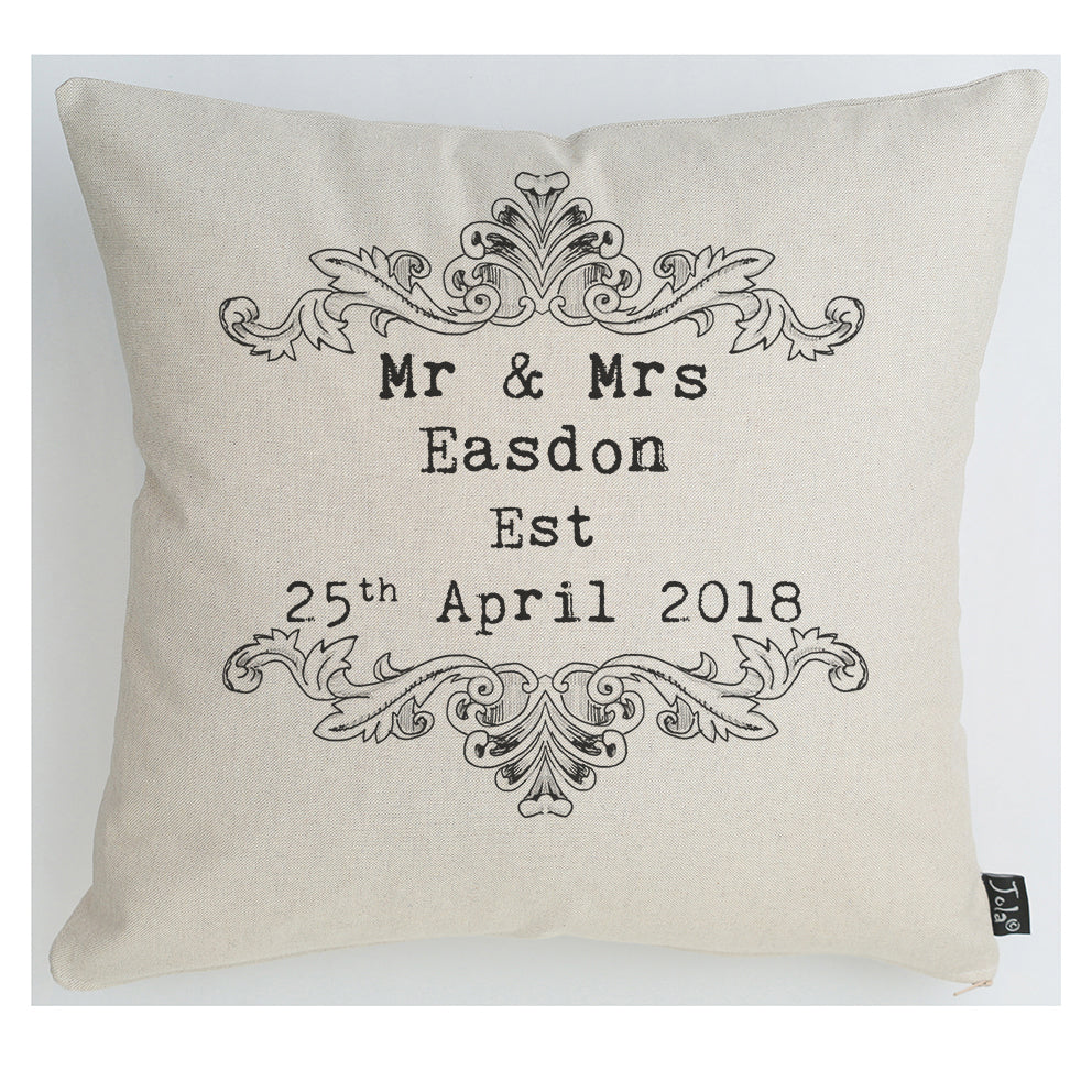 Mr and mrs est 2018 pillow store