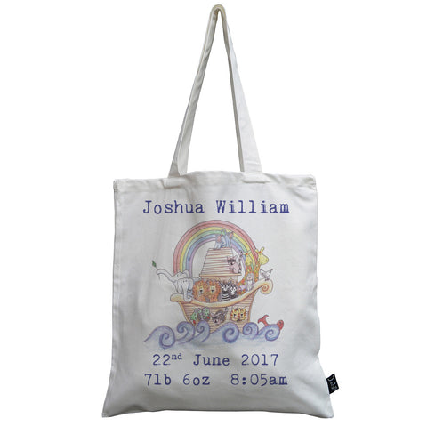 Personalised Noah's Ark canvas bag