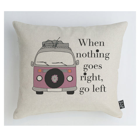 Pink camper van go left cushion