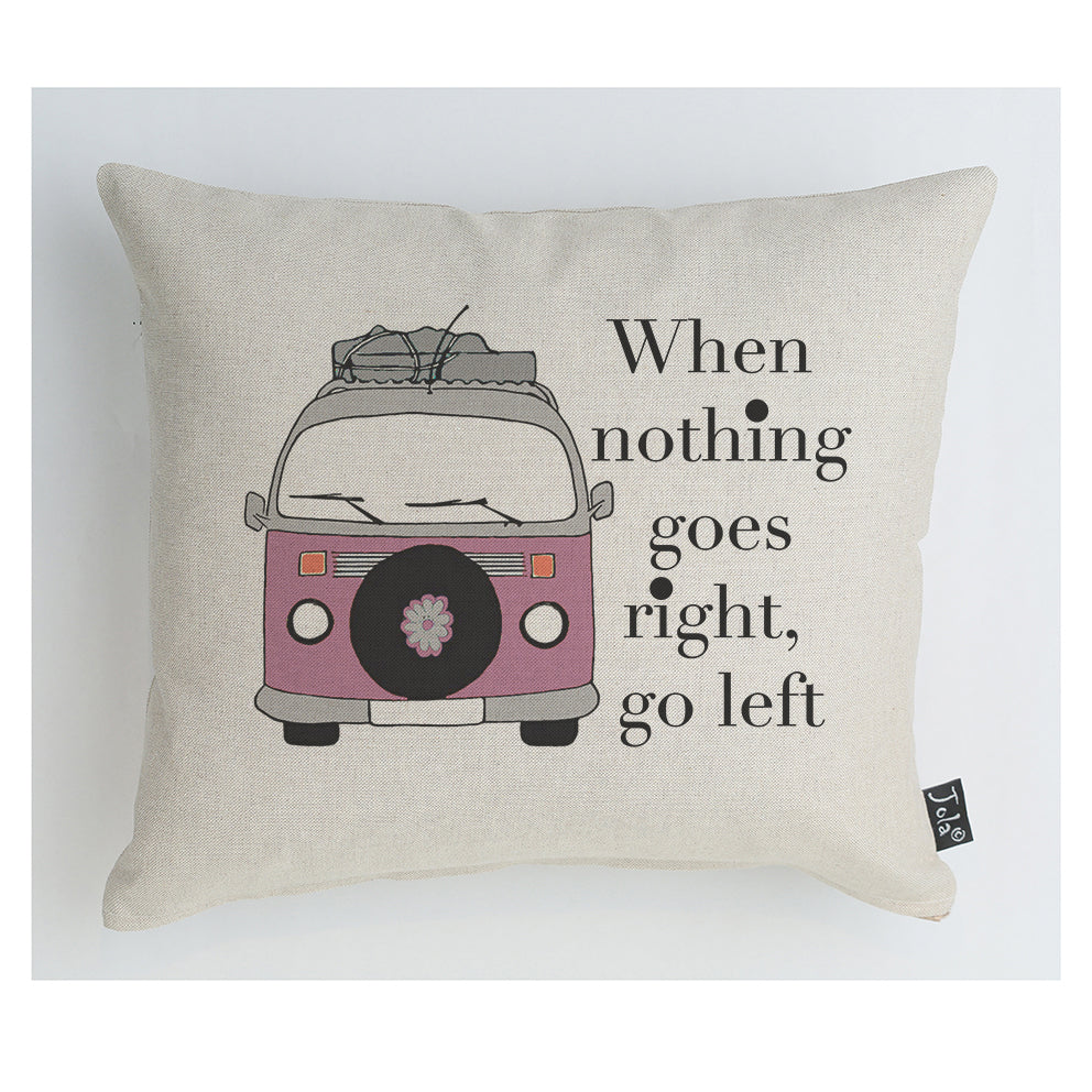 Pink camper van go left cushion