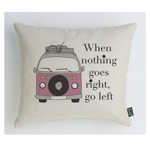 Pink camper van go left cushion