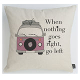 Pink camper van go left cushion