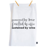 Powered by Love Tea towel