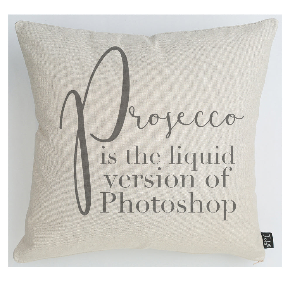 Prosecco Photoshop cushion