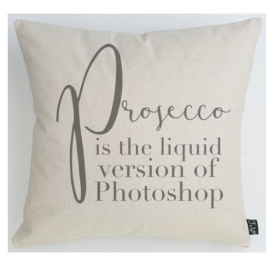 Prosecco Photoshop cushion
