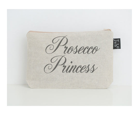 Prosecco princess small makeup bag - Jola Designs