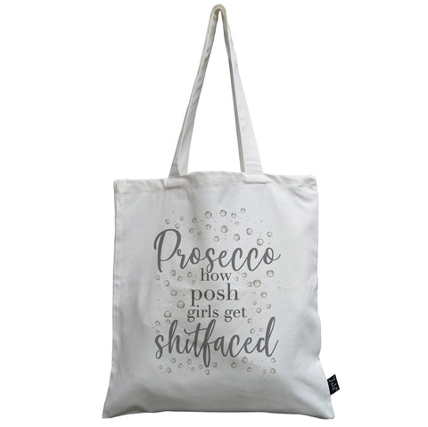 Prosecco Shit Faced canvas bag