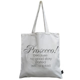 Prosecco salad canvas bag