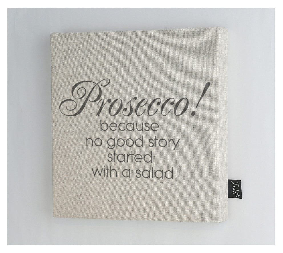 Prosecco salad canvas frame - Jola Designs