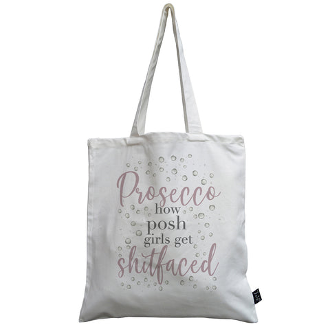 Prosecco Shit Faced canvas bag