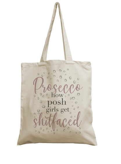 Prosecco Shit Faced canvas bag