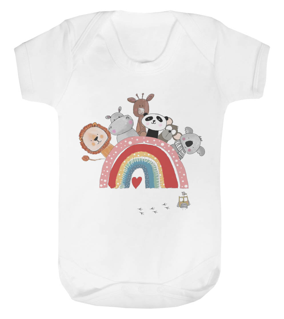 Rainbow Animals Baby vest