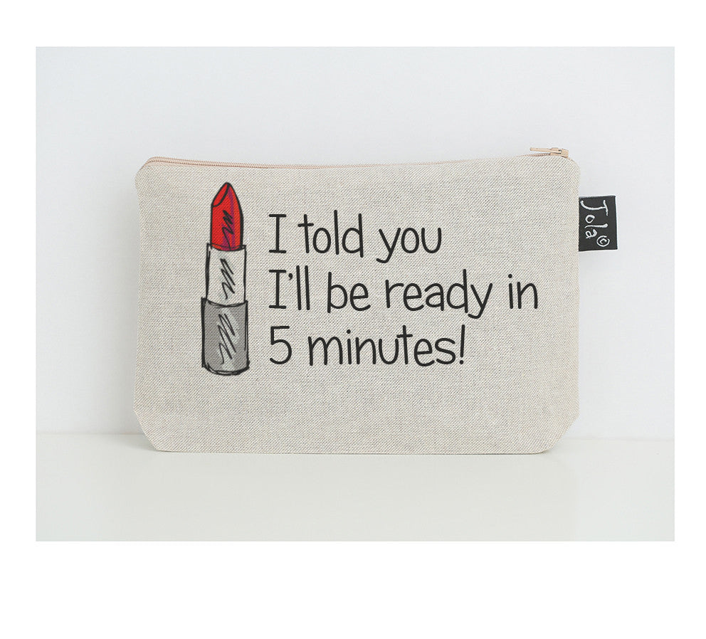 Ready in 5 Minutes small make up Bag - Jola Designs