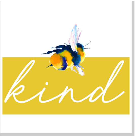 Bee Kind bright  square card