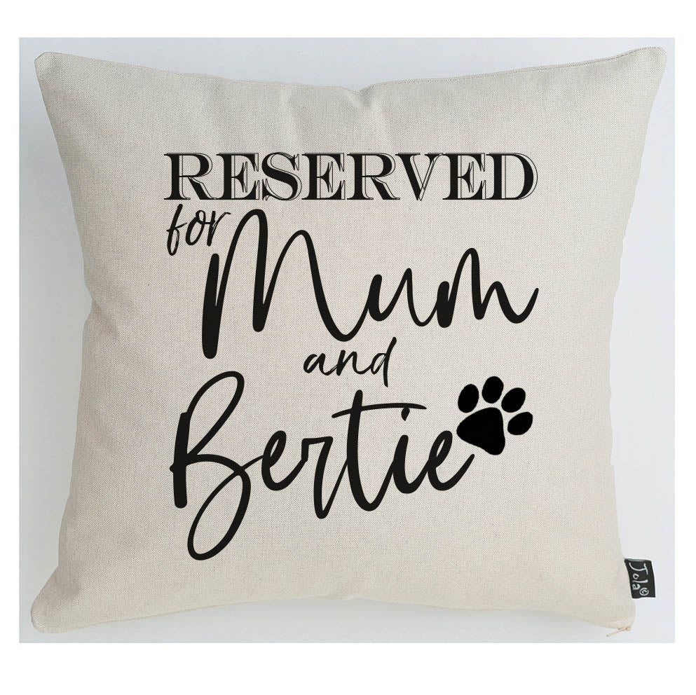 Reserved for Mum and her dog cushion