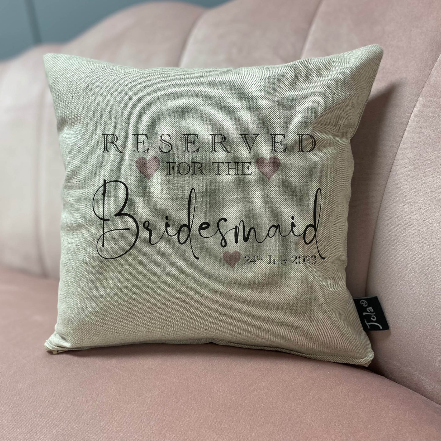 Reserved For the Bridesmaid cushion - Jola Designs
