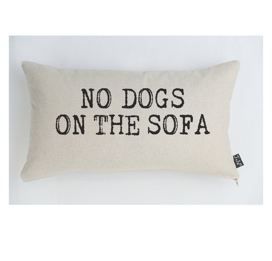 Retro No Dogs on the sofa cushion - Jola Designs