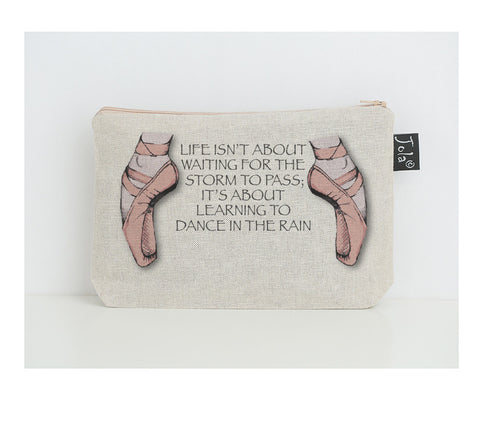 Ballet Shoes Dance small make up bag