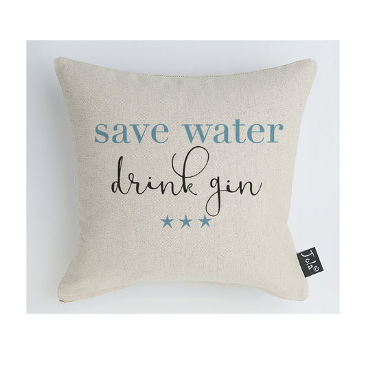 Save water drink Gin cushion