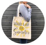 Schools out for summer canvas bag