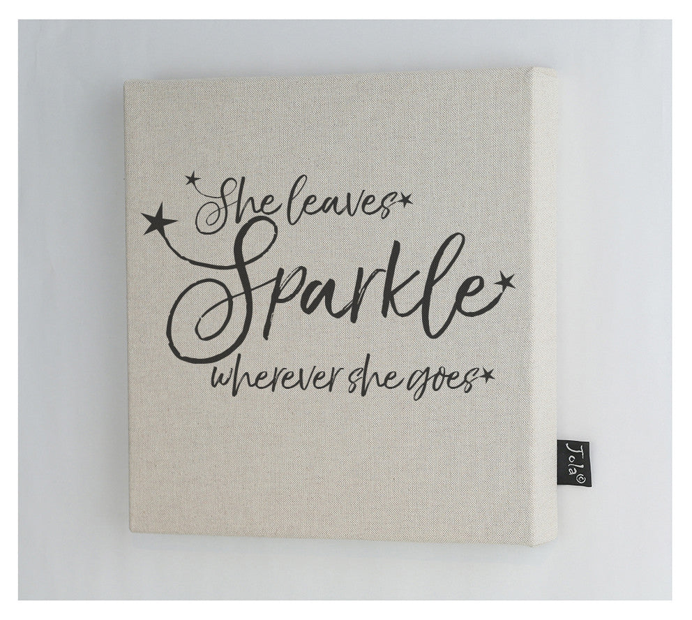 She leaves sparkle stars Canvas frame