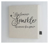 She leaves sparkle stars Canvas frame