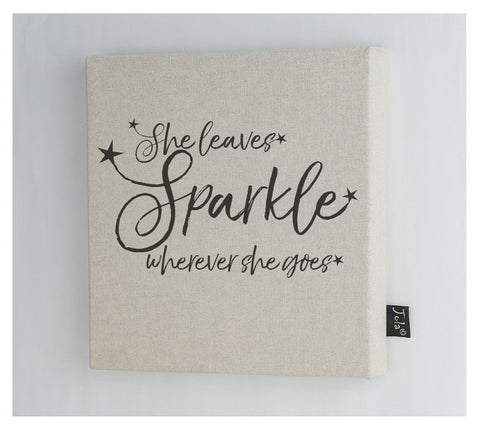 She leaves sparkle stars Canvas frame