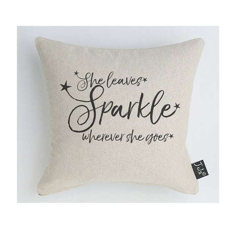 She leaves sparkle stars cushion