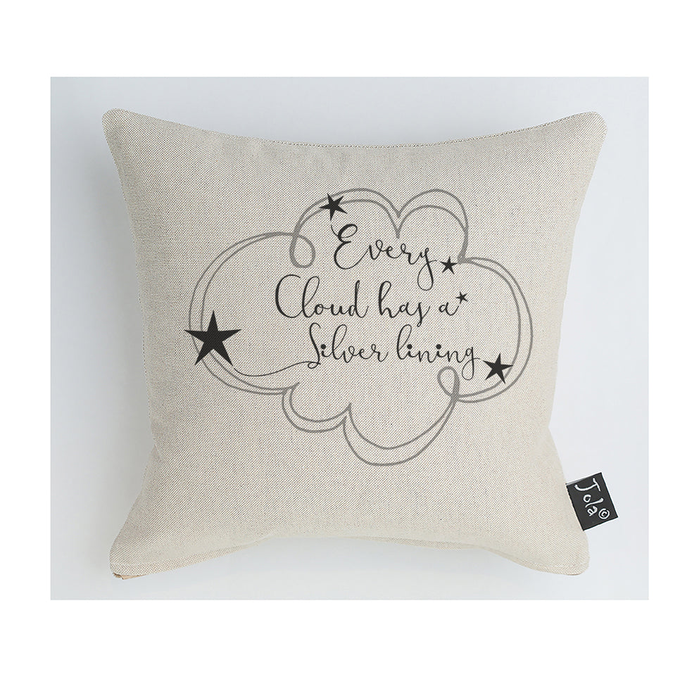 Every cloud has a Silver Lining cushion - Jola Designs