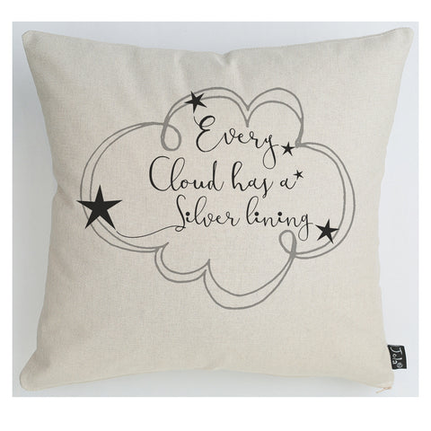 Every cloud has a Silver Lining cushion