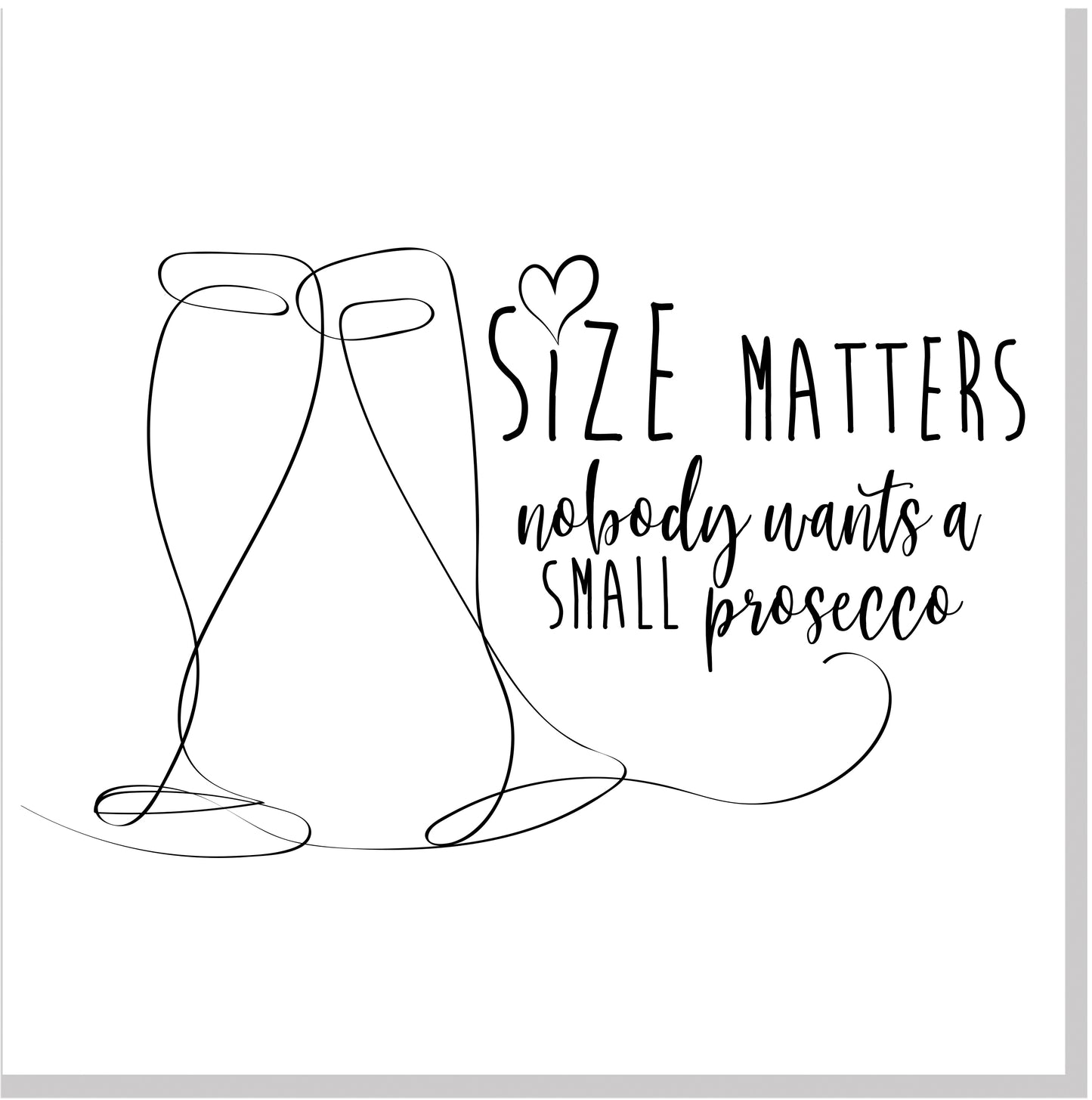 Size Matters square card