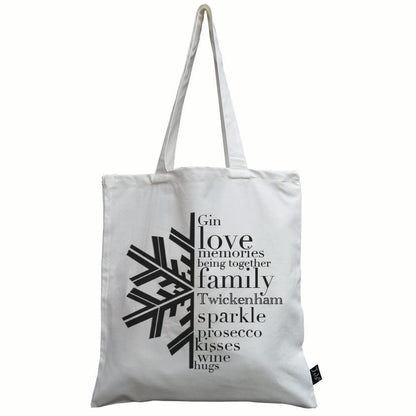 Snowflake City canvas bag