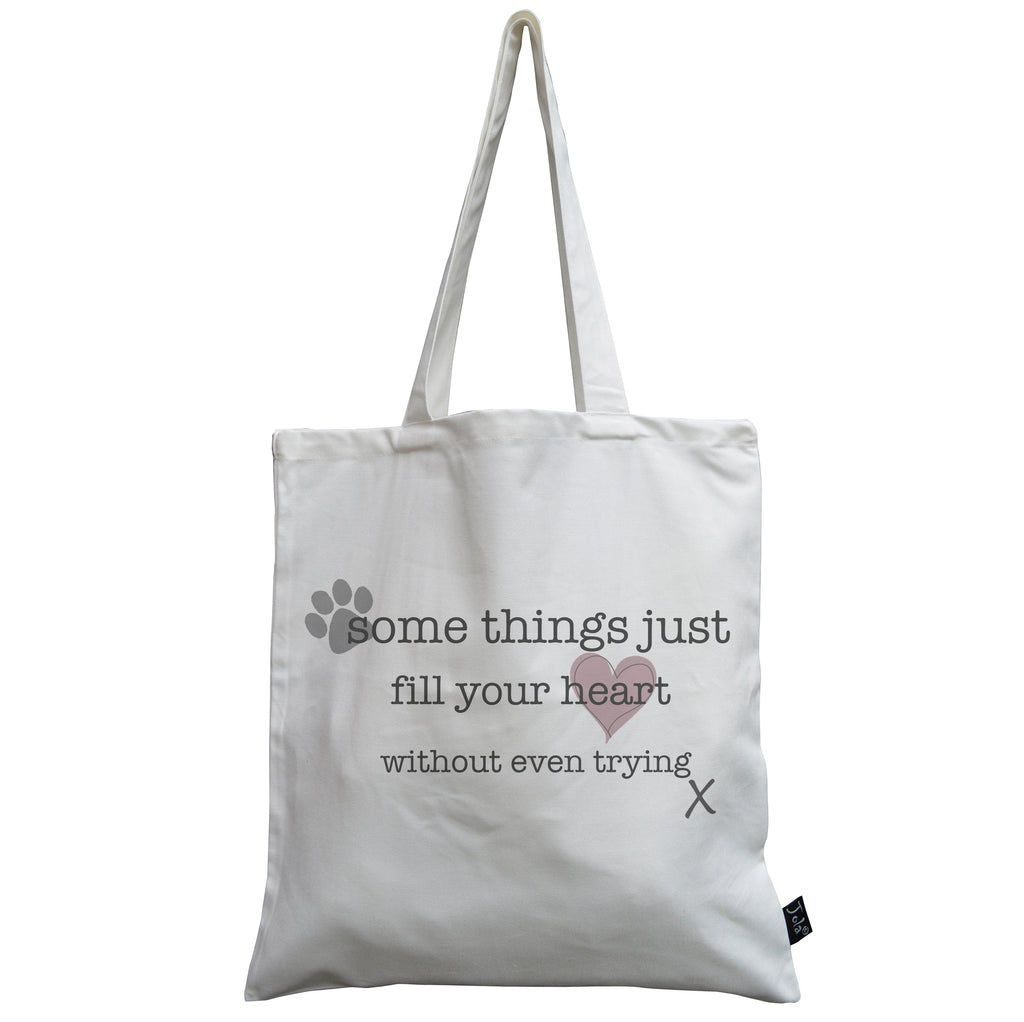 Fill your heart canvas bag