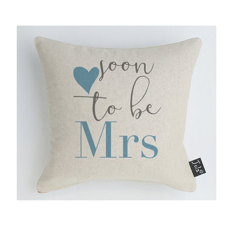 Soon to be Mrs Cushion blue heart