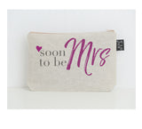 Soon to be Mrs small make up bag pink heart