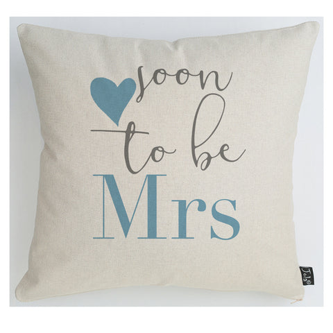Soon to be Mrs Cushion blue heart