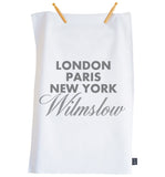 Personalised City Sparkle font Tea Towel