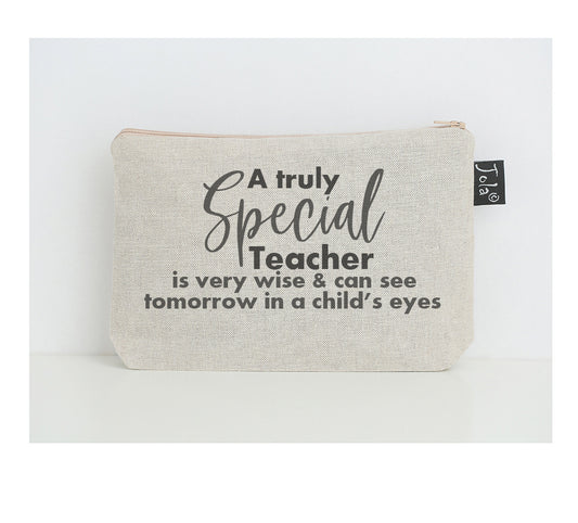 Truly special teacher small make up bag