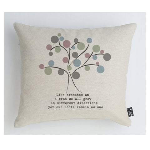 Spotty Family Tree cushion