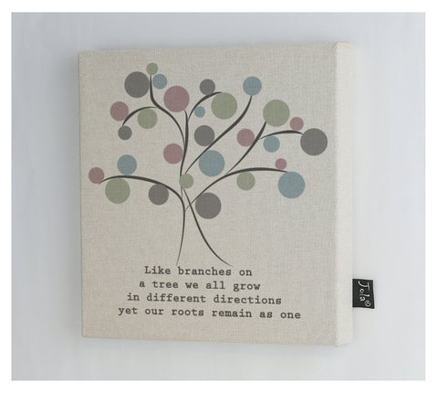 Spotty Family Tree Canvas Frame