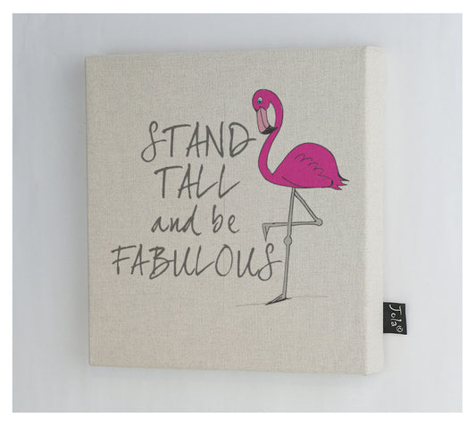 Stand tall flamingo Canvas frame