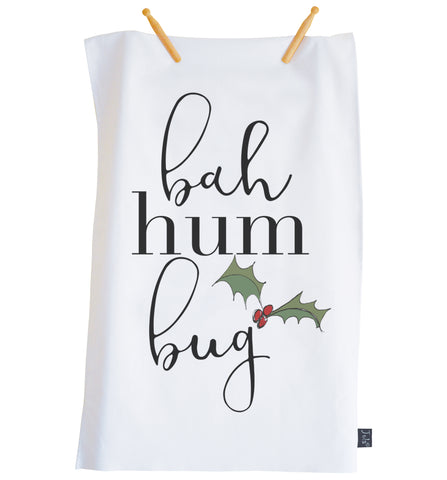 Bah Hum Bug tea towel