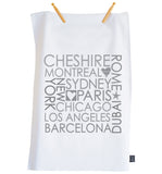 Personalised Block City Tea Towel
